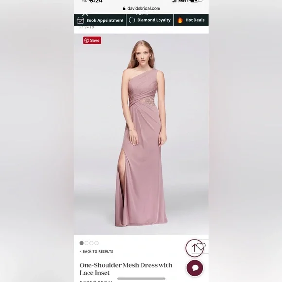 David's Bridal | Dresses | Davids Bridal Rose Gold Dress | Poshmark